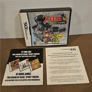 Zelda Spirit Tracks Nintendo DS Case & Manuals ONLY Authentic